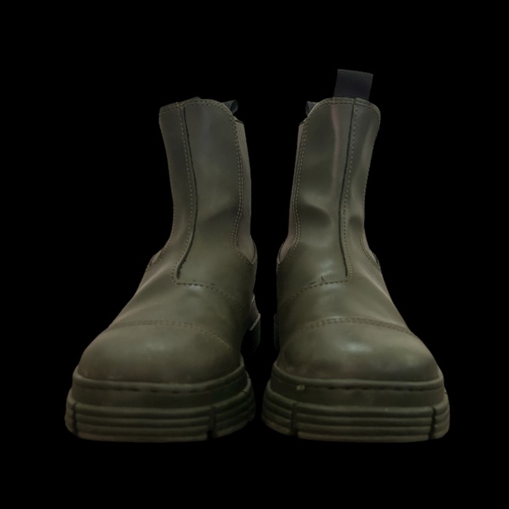 GANNI City Boots Mid Calf Boots Chunky Soles in Green Size 6 - Picture 6 of 13